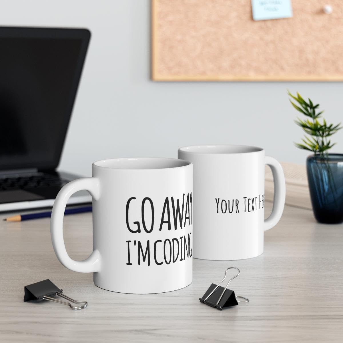 Panvola Personalized Go Away I'm Coding Customized Coder Computer Programming Programmer Student Graduation Ceramic Coffee Mug 11oz