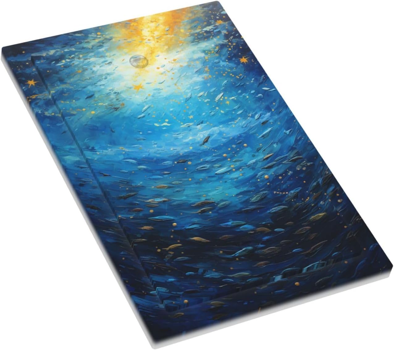 Light Switch Cover Plate Dream Ocean Underwater World Fish Shoal 1 Gang No Device Blank Electrical Wall Plates Faceplate Decorative Switch Plate for Kids room Nursery Decor