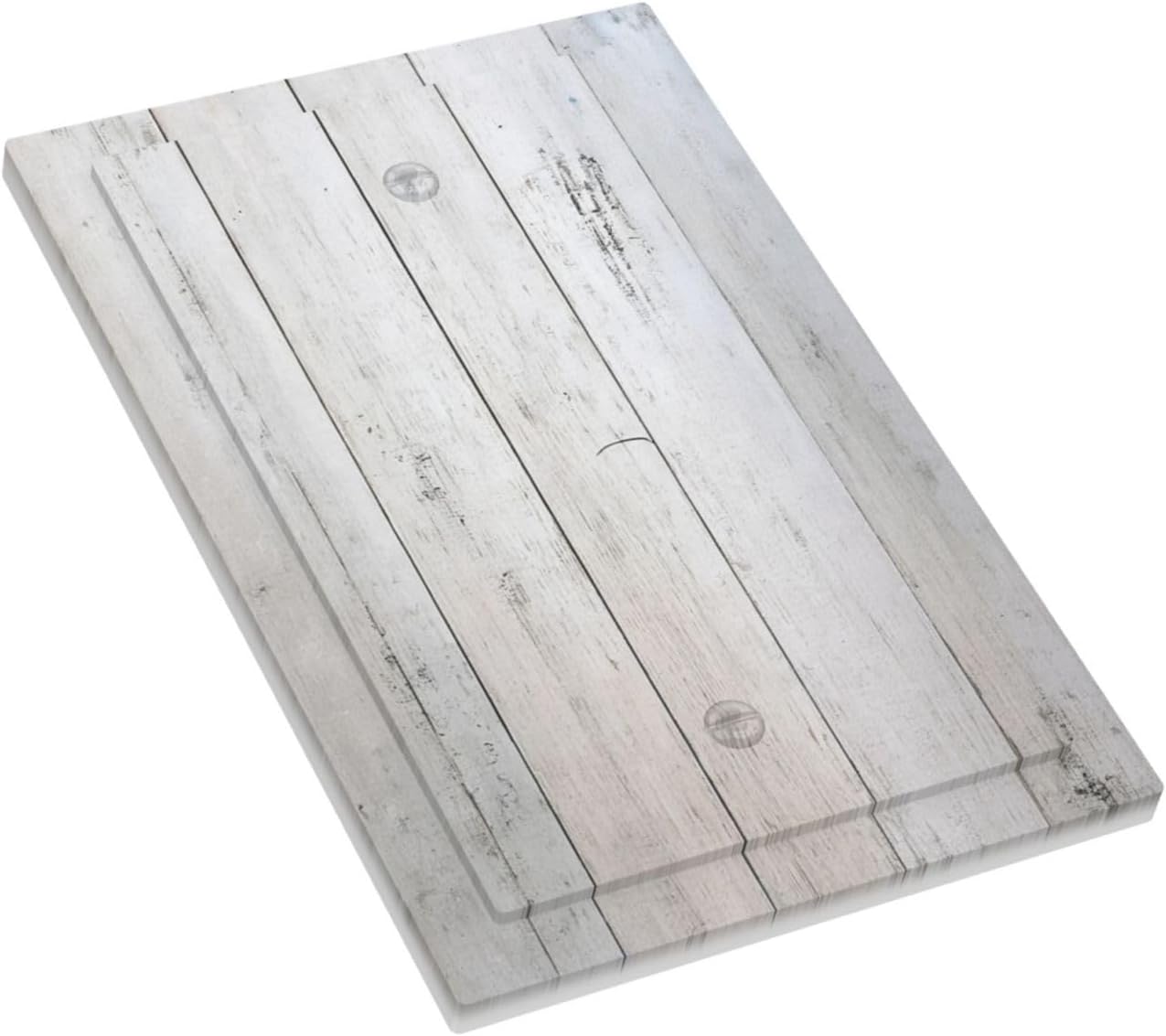 Rustic White Grey Wood Grain Light Switch Cover Plate 1 Gang No Device Blank Decorative Switch Plate Electrical Wall Plates Faceplate for Bedroom Bathroom Decor