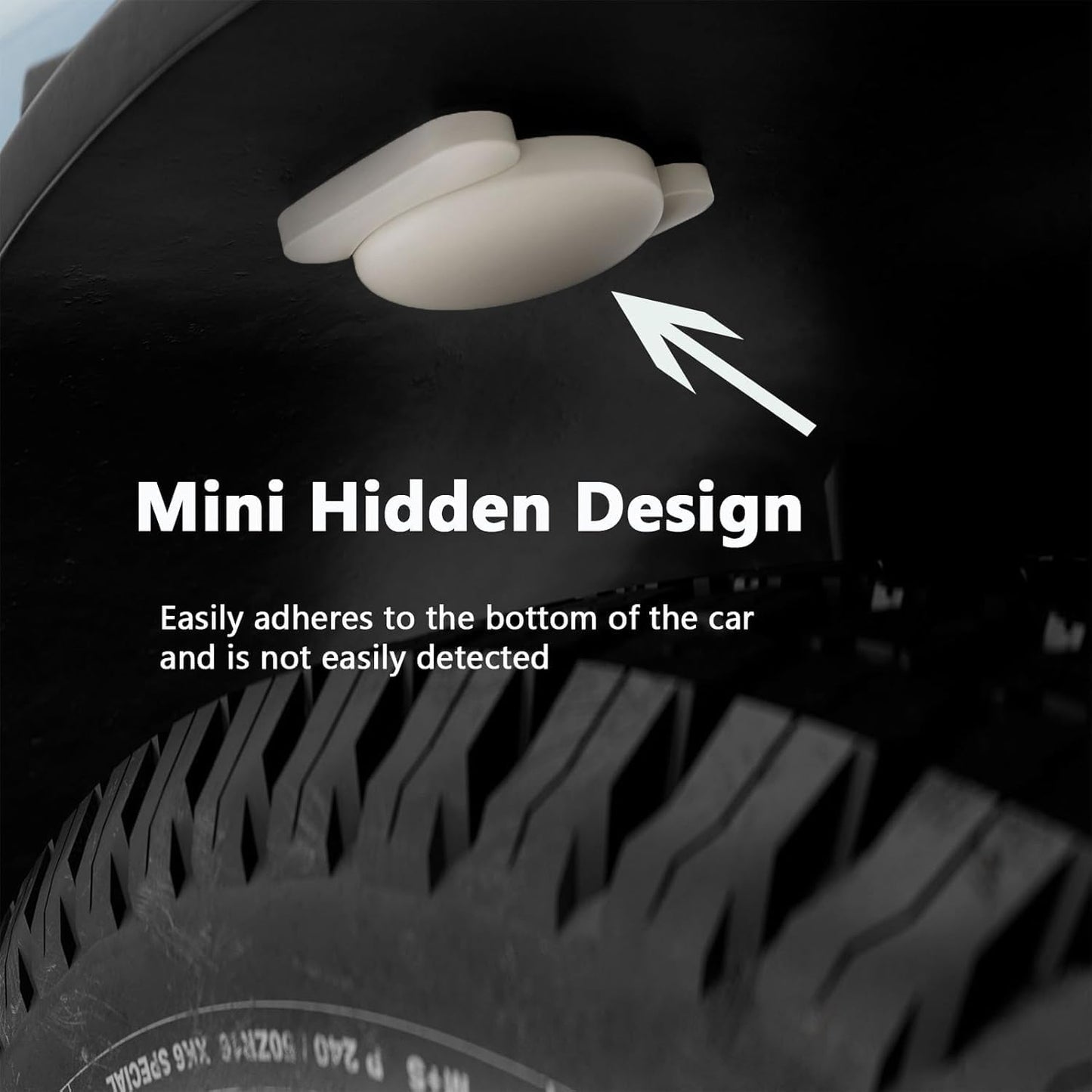 GPS Tracker for Vehicles No Subscription, 1PCS Real Time GPS Tracker for Car Work with Find My (iOS Only), Mini Hidden Car Tracker Device with Magnetic Case, No Monthly Fee (White)