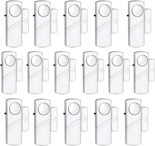 Security Door Window Alarm, 90DB Wireless Sensor Door Window Burglar Alarm, Door Alarms for Kids Safety, Easy Installation Doorbell Alarms for Office House Window Pool (16 Pack)