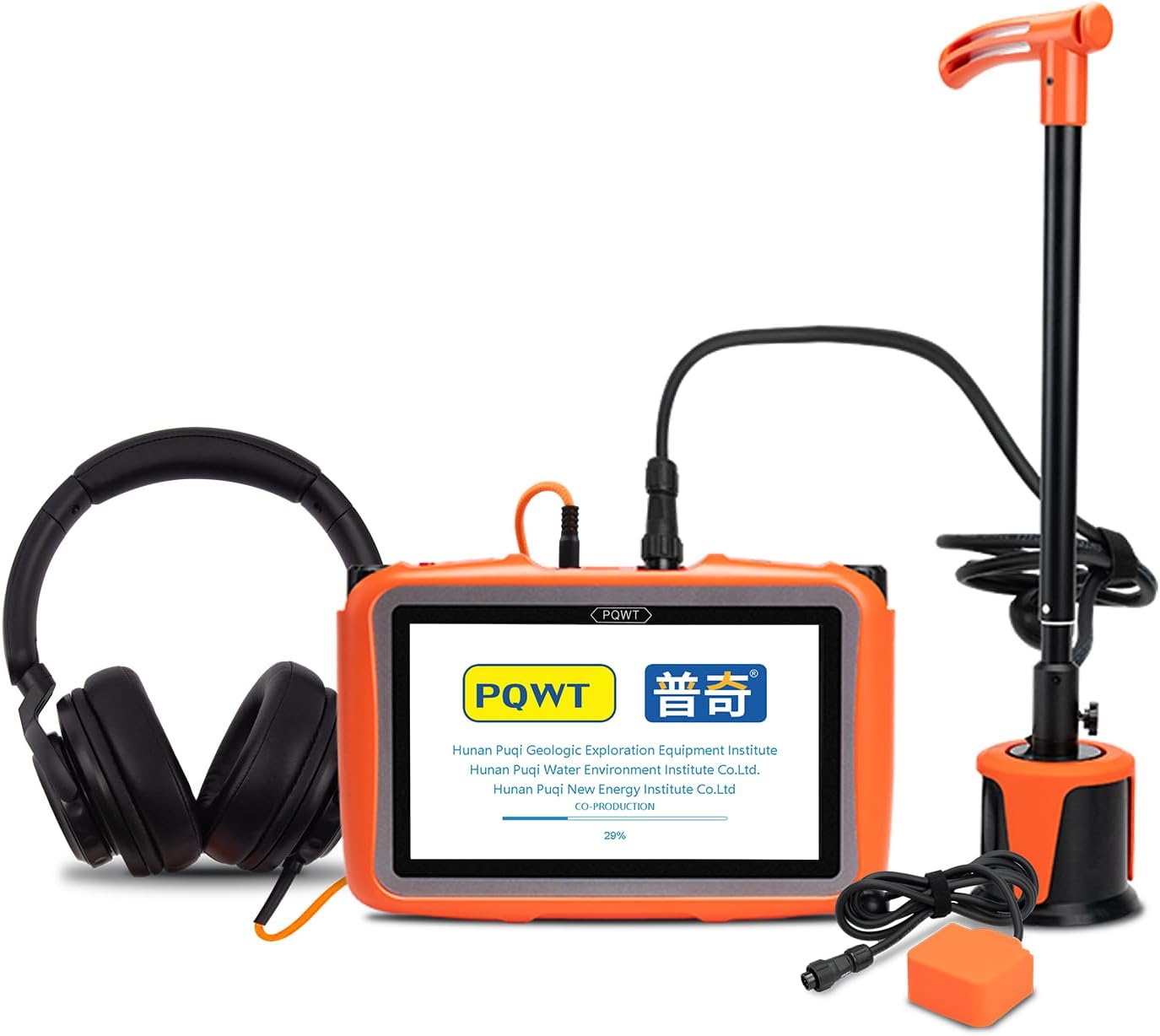 PQWT L3000 Acoustic Water Leak Detector for Home and Outside Ground Wall Water Pipeline Leakage Detection Kit Multi Sensor Professional Noise Reduction Headphone Smart Touchscreen Aluminum Carry Case