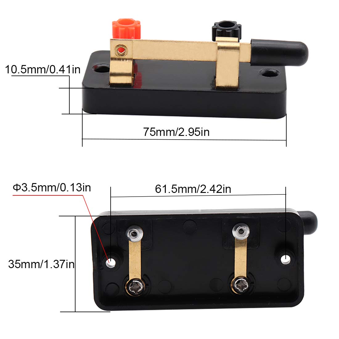 10pcs Single Knife Switch:Used for Physics Laboratory,School Electronic Experimenting,Great for Demos Teaching Basic Principles of Electricity & How a Simple Circuit Works