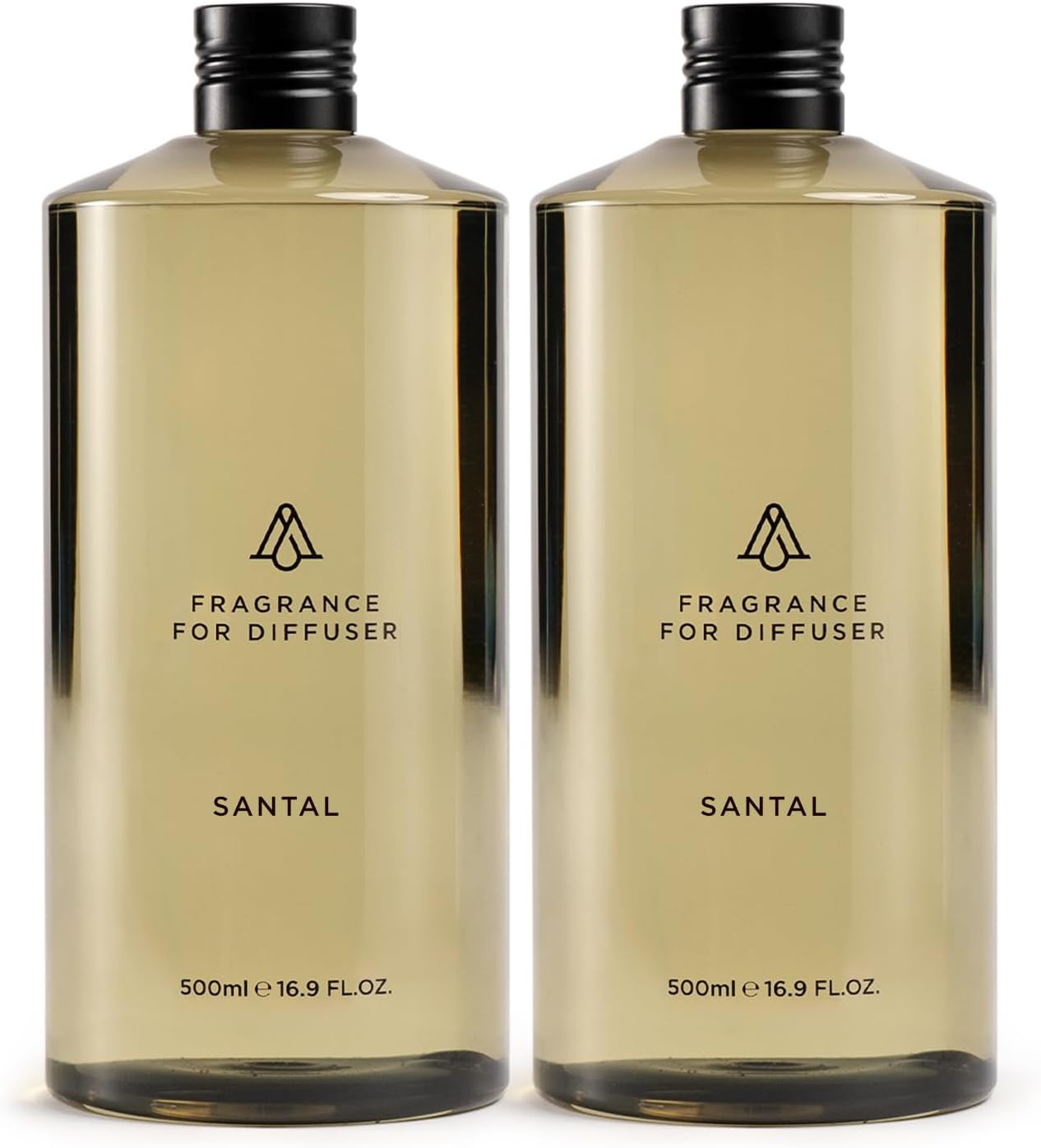 AromaPlan Hotel Scents Santal 16 Fl Oz 2 Pack (946ml), Home Luxury Aroma & Hotel Fragrance Diffuser Oil- Hotel Diffuser Oil for Aromatherapy- USA Made, Bigger Bottle, Bolder Aroma & Longer Lasting