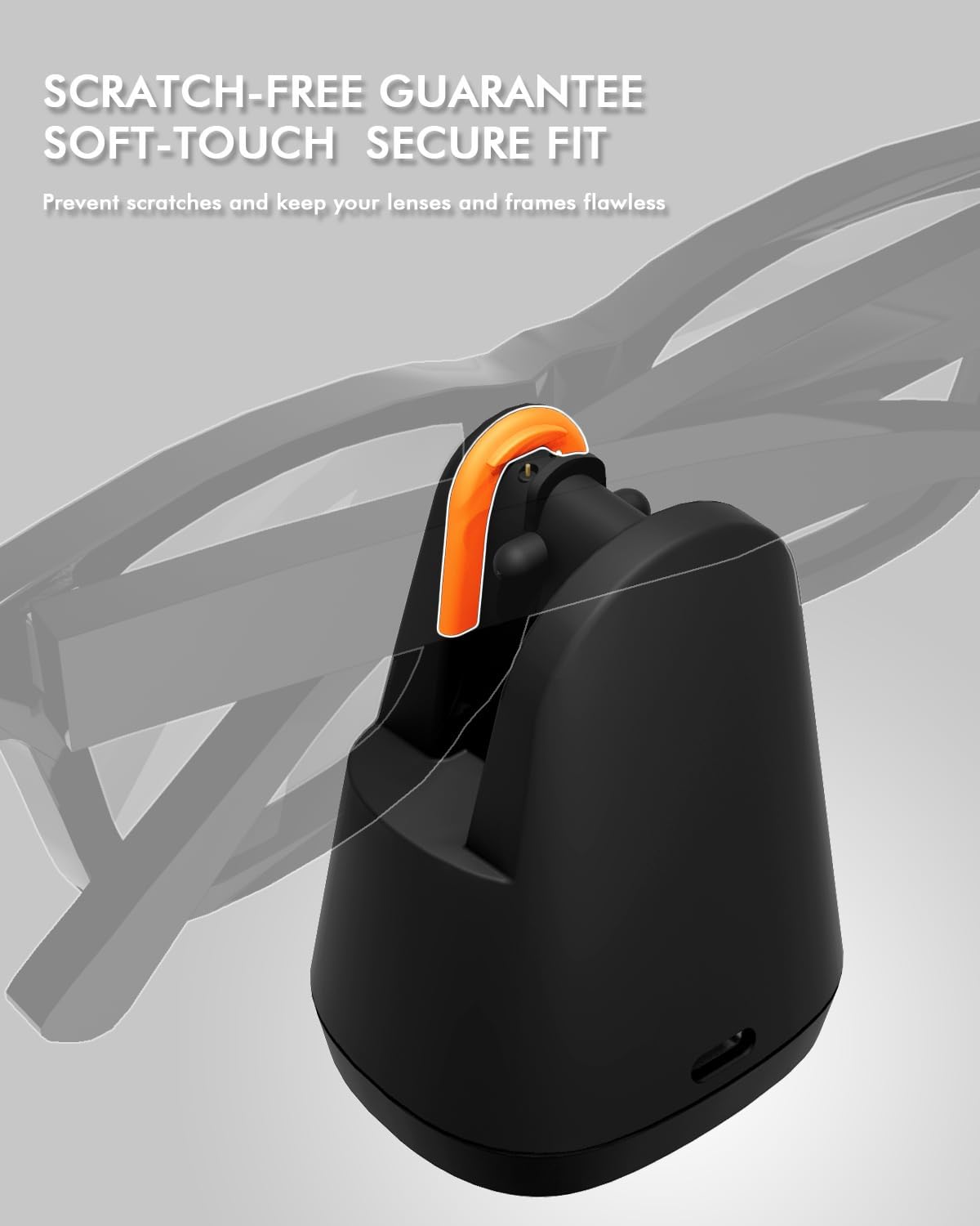 Doohoeek Charging Dock for Meta Ray-Ban Glasses, Scratch-Proof & Weighted Base Charging Station for Oakley Meta Glasses, AI Glasses Charger for Wayfarer, Skyler, Headliner & HSTN