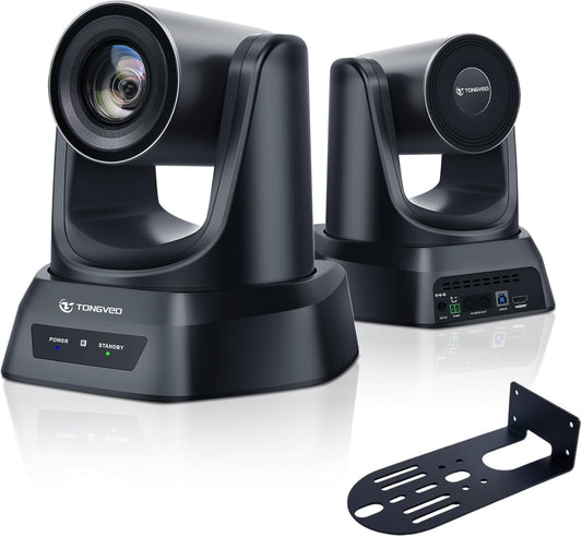 TONGVEO PTZ Camera AI Auto Tracking 12X Optical Zoom Conference Room Camera Wide View HDMI/USB3.0 60fps 1080P Video Conference for Church Worship Meeting Online Learn with Zoom YouTube OBS and More