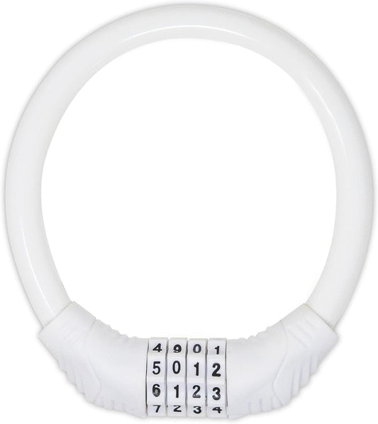 Urban August Original Fridge Lock: Multi-Functional Cable Combination Lock, for French-Door Refrigerators and Cabinets (Small, White - Two Pack)