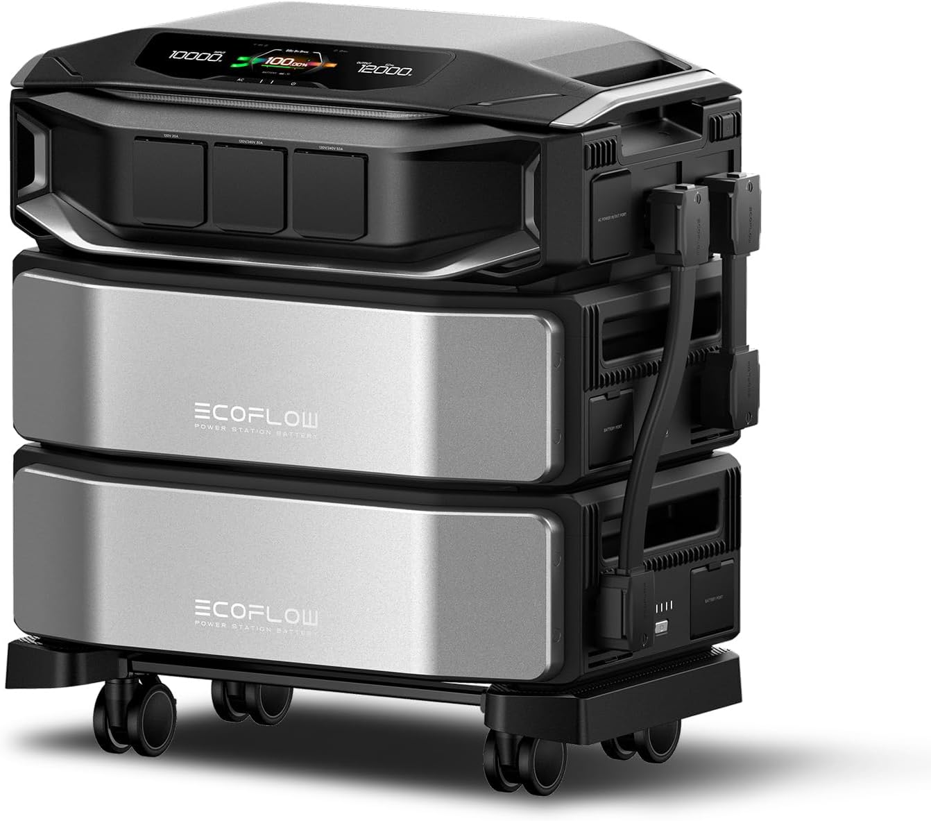 EF ECOFLOW 12288Wh Power Station: DELTA Pro Ultra X (1x Inverter + 2 x Batteries), 12000W Solar Generator for Home Battery Backup, Expandable to 180kWh, Outdoor & Camping Battery Power Supply