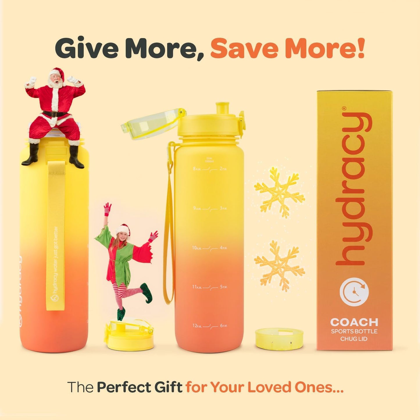 Hydracy Water Bottle with Time Marker -Large 32oz BPA Free Gradient Water Bottle - Leak Proof Gym Bottle with Fruit Infuser Strainer & Times to Drink -Ideal for Fitness Sports & Outdoors