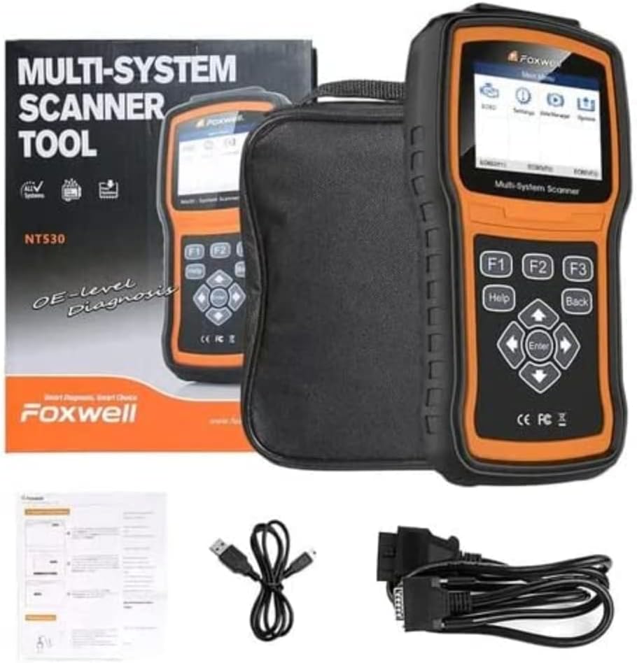 FOXWELL NT530 for GM Chevrolet - All Systems, All Maintenance Service - Bidirectional Diagnostic Tool - OBD2 Scanner - Code Reader ABS Bleed SRS Airbag SAS TPMS TPS EPB Oil