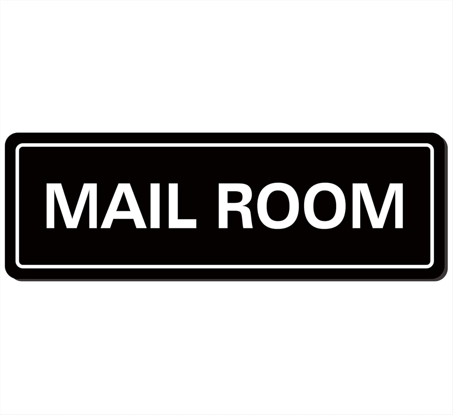 Mail Room Sign – Premium Frosted Acrylic Material, Strong Self-Adhesive, Quick Installation, Suitable For Your Office, Hotel, Bar, Restaurant And Home(9 × 3 Inches, Black)