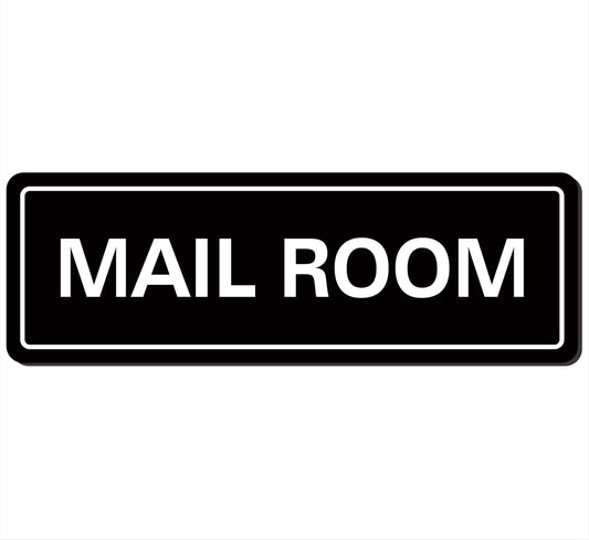 Mail Room Sign – Premium Frosted Acrylic Material, Strong Self-Adhesive, Quick Installation, Suitable For Your Office, Hotel, Bar, Restaurant And Home(9 × 3 Inches, Black)
