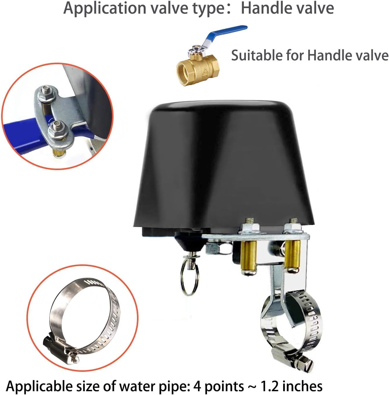 UseeLink Smart WiFi Water Valve, 2-pack, Compatible with Alexa and Google Assistant,Application program iOS/Android