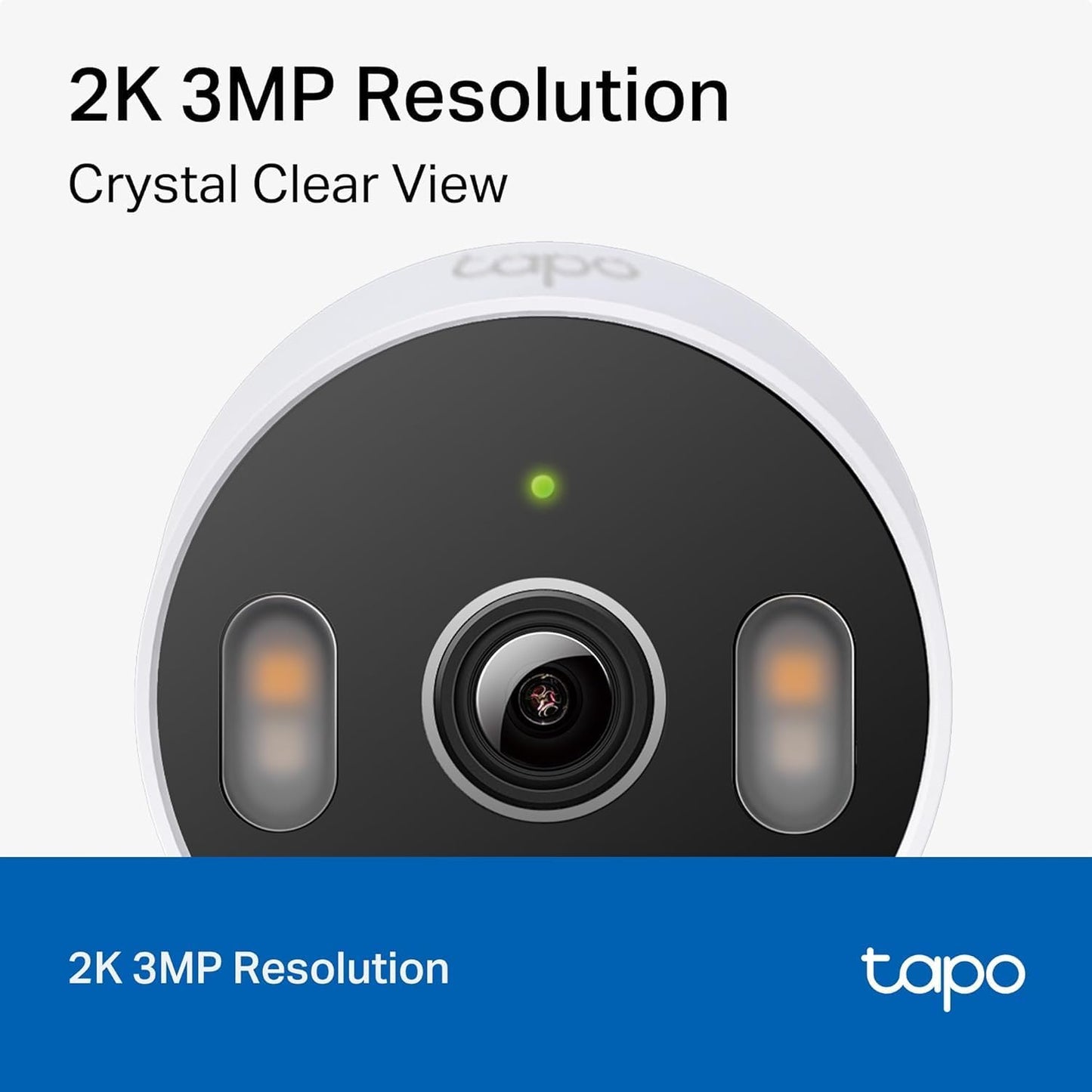 Tapo 2K 3MP Indoor/Outdoor Security Camera - Free Person/Motion/Cry Detection, Color Night Vision, IP65 Weatherproof, SD/Cloud Storage, Works w/Alexa & Google Assistant, HybridCam (2-Pack)