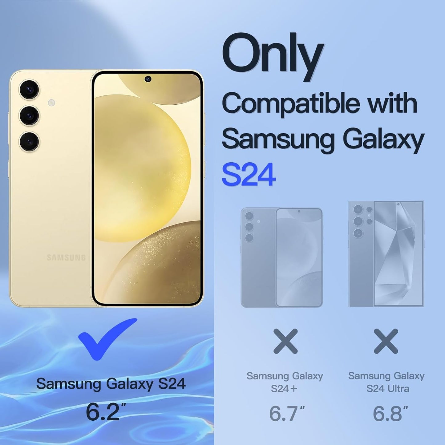 JETech Privacy Screen Protector for Samsung Galaxy S24 5G 6.2-Inch with Camera Lens Protector, Anti-Spy Tempered Glass Film, Fingerprint ID Compatible, 2-Pack Each