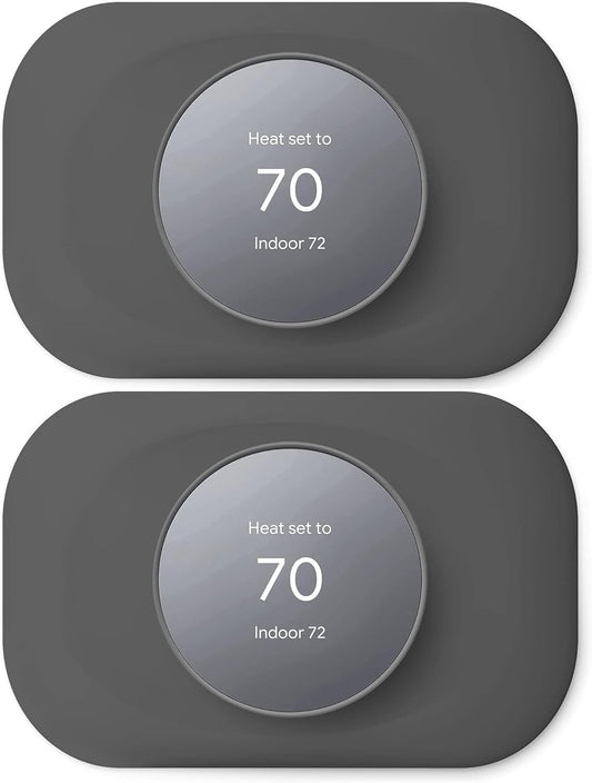 Compatible with Google Thermostat 2020 Wall Plate Cover - Petrichor Nest Thermostat Trim Kit, Made for Google Nest Thermostat 2020, Cover Imperfections Easy to Install - Charcoal（2 Pack）