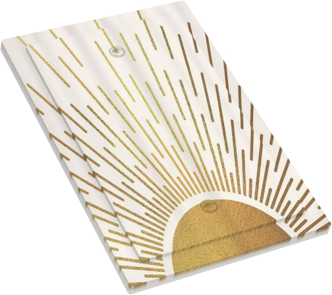 Decorative Light Switch Cover Plate Boho Mid Century Gold Sun Sunbeams 1 Gang No Device Single Blank Outlet Covers Wall Plates for Electrical Outlets Faceplate for Bedroom Home Decor