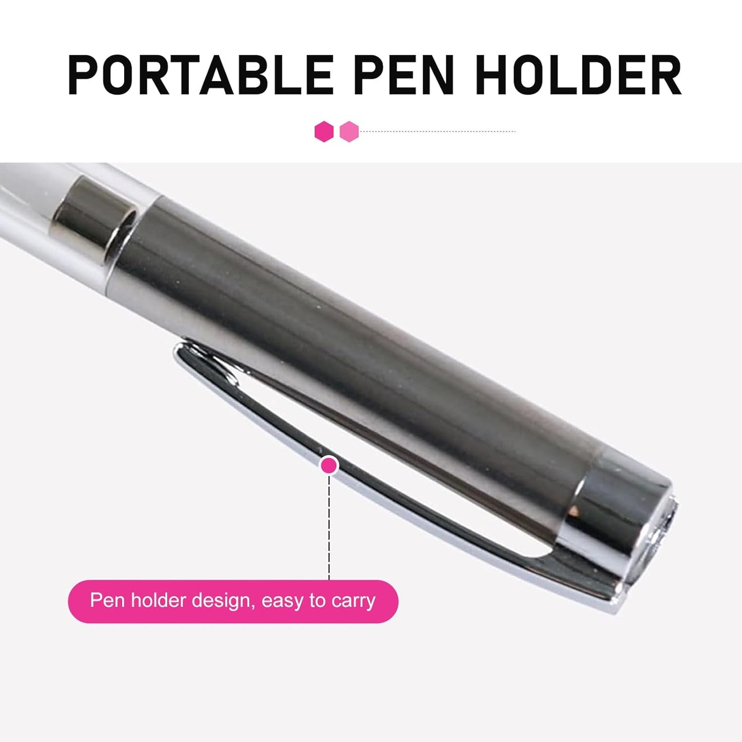 Spark Ignition Tester Pen, Non-disassembly Testing Spark Plug Tester with Wider Slotted End, Faults Diagnostic Tool with Portable Pen Clip, Universal Wires Coil Detection Tool (Transparent)