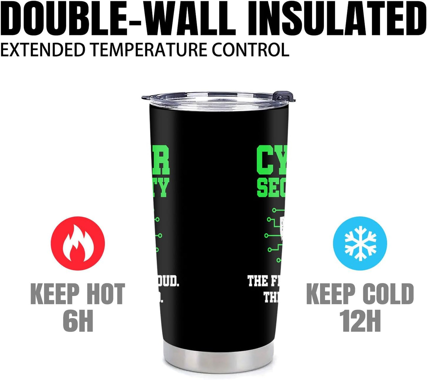 Cybersecurity Gifts for Men - Cyber Security Gifts - Stainless Steel Tumbler 20 Oz
