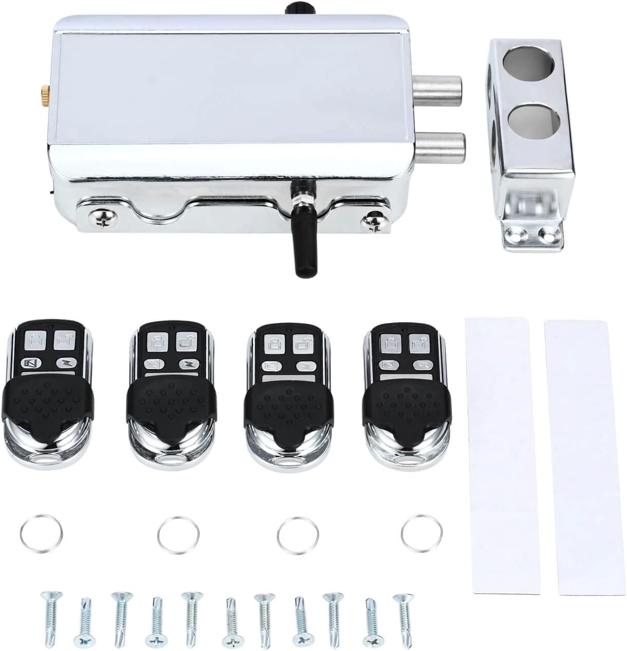 Electronic Deadbolt, Remote Control Anti-Theft Home Security Keyless Smart Hidden Door Lock with 4 Remote Controls