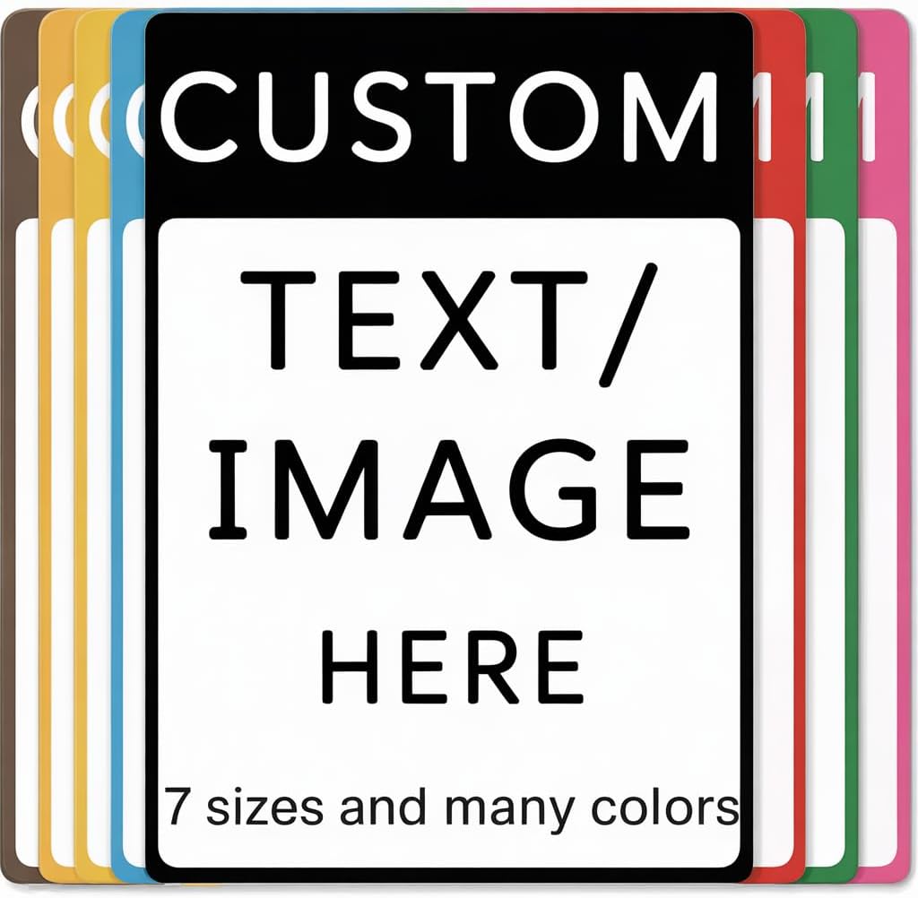 Custom Aluminum Signs – Personalized Weatherproof Metal Signs for Indoor & Outdoor Use – Multiple Sizes – Add Text/Logo – Optional Reflective & Double-Sided Printing – for Home, Business, Hazard, Garden, Door & Commercial Use (vertical, 14x10inch)