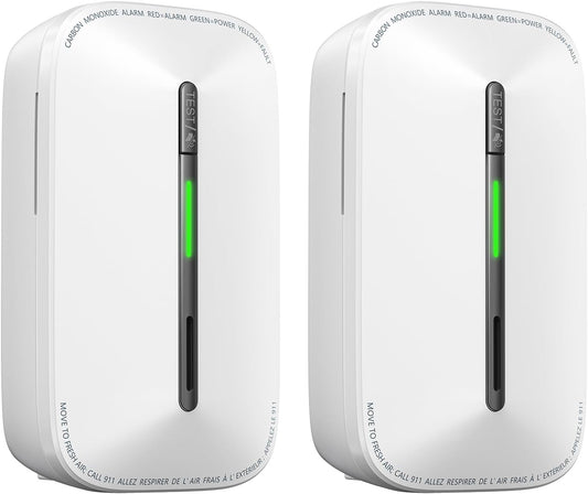 SITERWELL Plug in Carbon Monoxide Detector 10 Year Battery, CO Alarm Detector with Electrochemical Sensor and Sound Warning, AC Powered Portable Carbon Monoxide Detector for Home Office Travel,2-Pack
