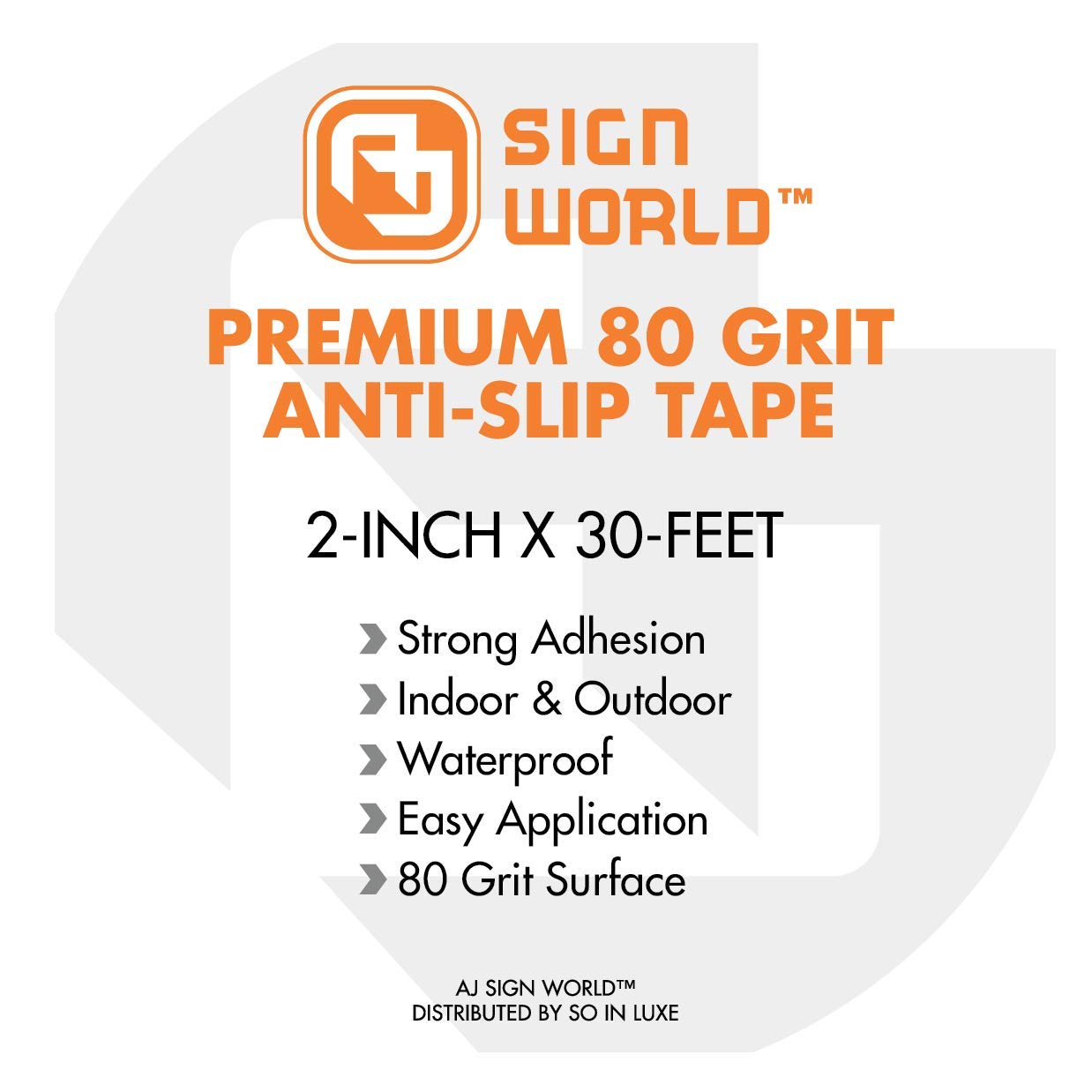 Best Anti-Slip Grip Tape, 2" x 30 FT, Black Color, 80 Grit, Industrial Grade, Indoor, Outdoor (2-Inch x 30 Feet Roll)