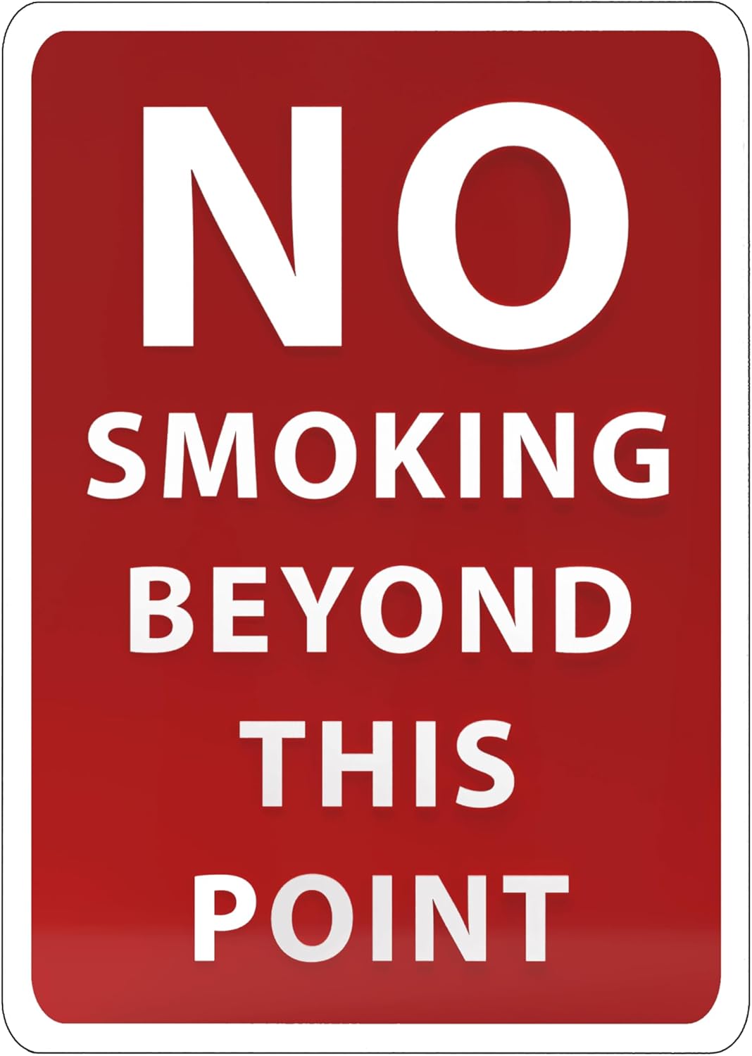 No Smoking Beyond This Point Sign - ADA Compliant Digitally Printed Text Wall Sign - Smoke-Free Area Signs for Offices, Businesses, Hotels & Restaurants - Aluminum 10” x 7”