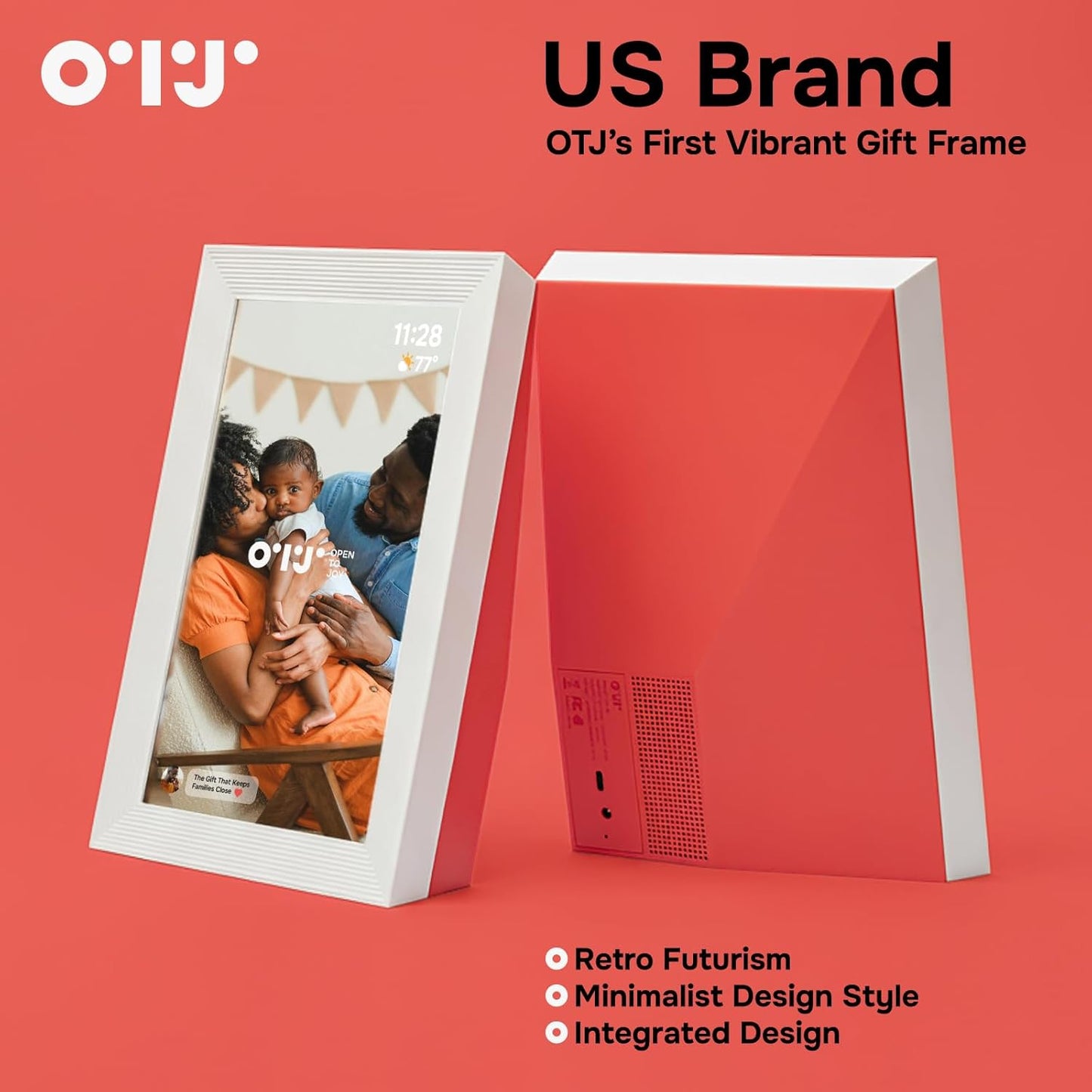 OTJ Frameo Digital Picture Frame 10.1" - 32GB WiFi Smart Photo Frame for Gifts & Home Display - Share Pictures Instantly via App, Christmas Birthday Gift for Mom Dad Grandparents