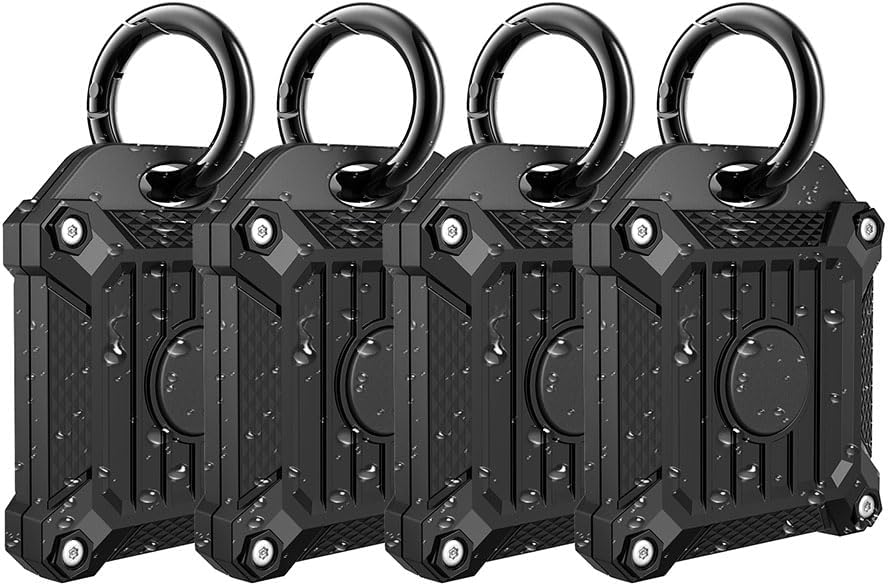 Tile Mate 2022 2024 Tracker Cover Anti-Scratch Waterproof Case with Keychain for Carabiner, Keys, Bags, Cat Dog Collar Holder