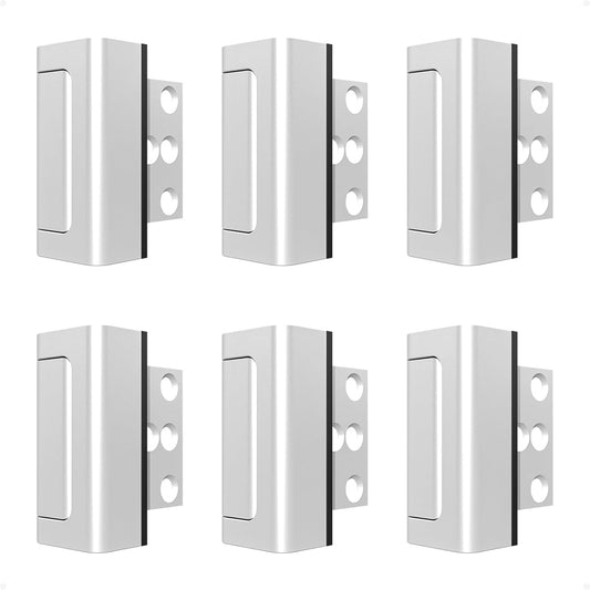 6Pack Home Security Door Reinforcement Lock Childproof, Door Locks for Kids Safety, Door Lock Latch Stopper for Front Door Inside Top of Door, Aluminum Construction Finish