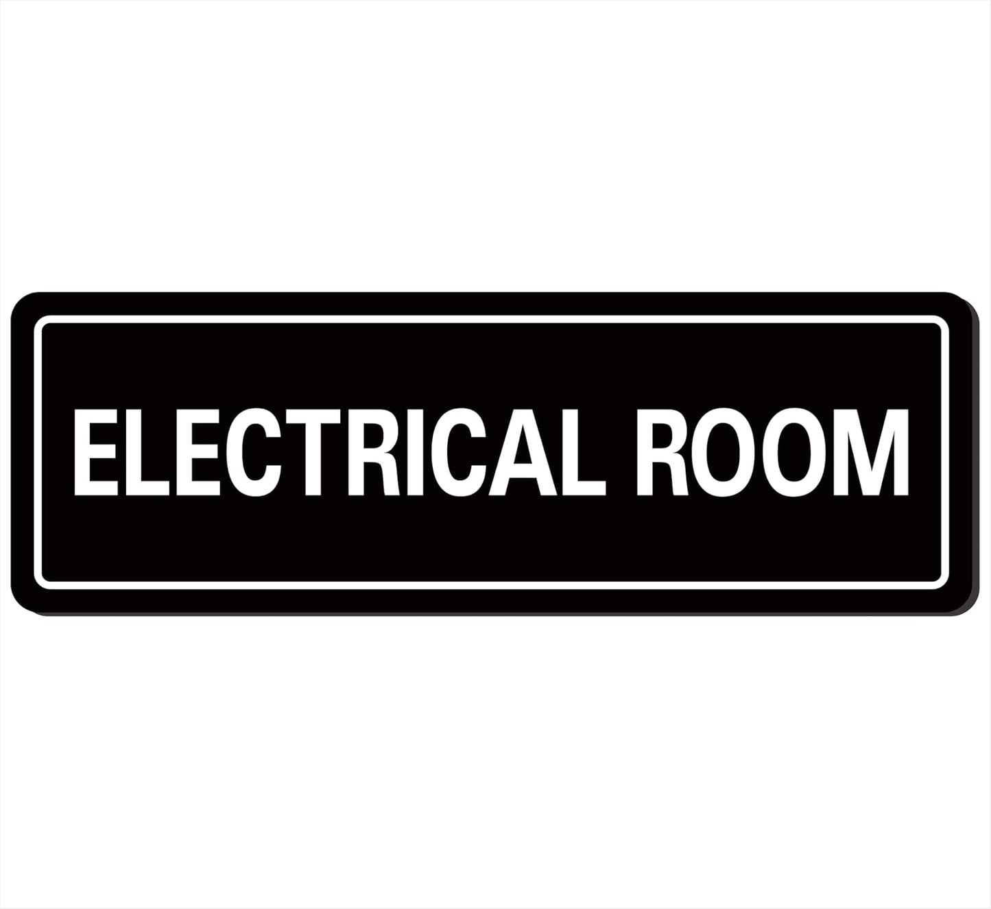 Electrical Room Sign - Premium Durable Acrylic Material, Ultra-strong Self-adhesive, Quick Installation, Suitable for Your Home and Business (9×3 Inches Black).