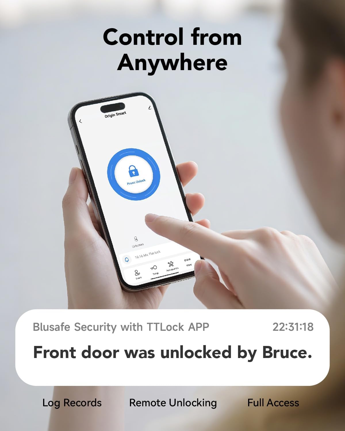Electronic Smart Door Lock Fingerprint Door Lock with Keypad，Smart Lock for Front Door Children Proof IC Card, App Control & Mechanical Key 40–90mm Multipoint Locks(OS Frosted Silver)