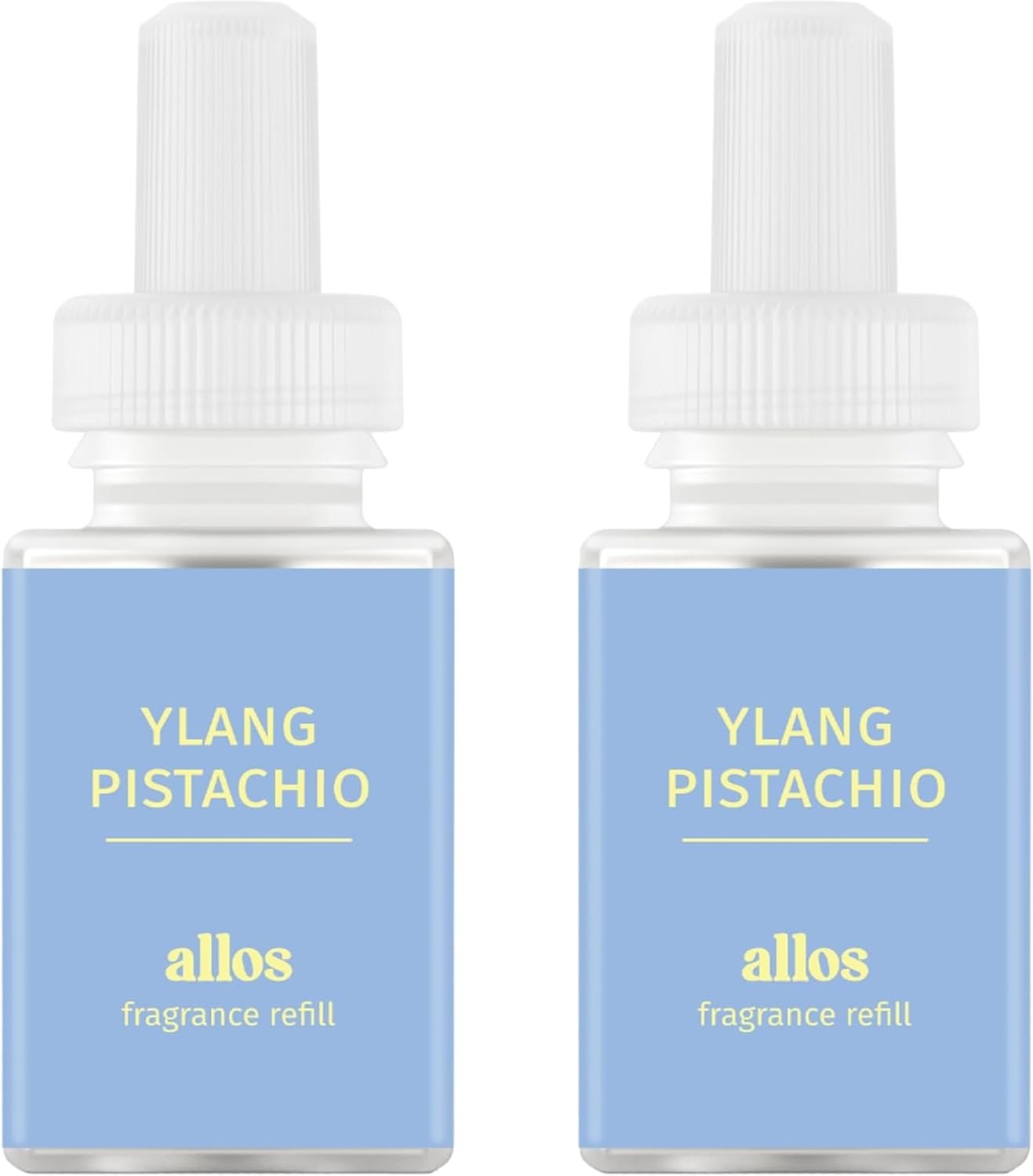 Pura and Allos - Fragrance Refill for Smart Home Air Diffusers - Aromatherapy Scents for Home - up to 120-Hours of Premium Fragrance per Vial - 2 Pack - Ylang Pistachio (Calm)