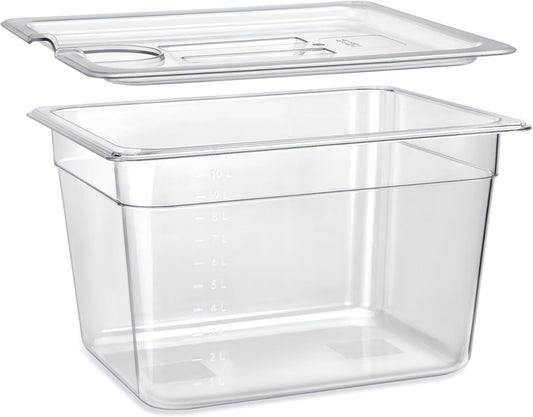 HOMENOTE Sous Vide Container 12 Quart With Lid,BPA Free Complete Accessories For Anova and Most Sous Vide Cookers,Anova Container Kit