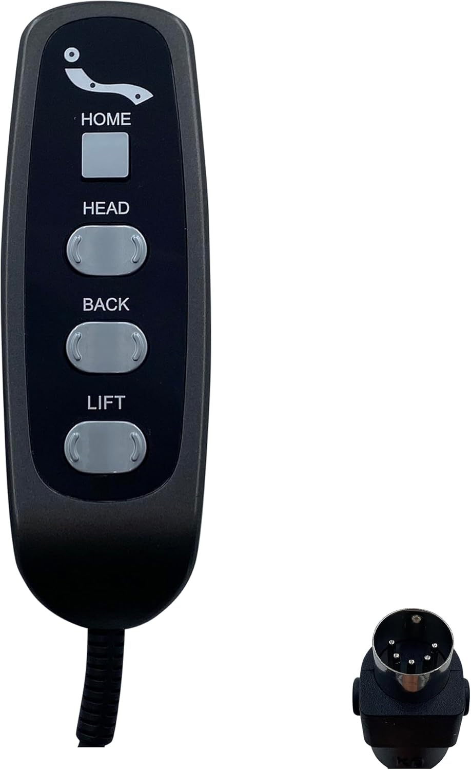 7 Button 5 Male Pin Remote Kaidi Model KDH130-001 Lift Chairs Power Recliner Hand Control Replacement