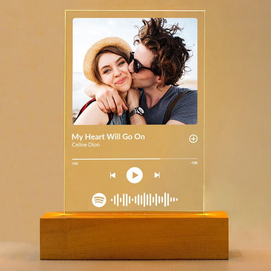 Custom Spotify Picture Frame, Customized Music Picture Frames, Personalized Photo Frames, Personalized Anniversary Valentines Day Gifts for Women Men Her Him Couple