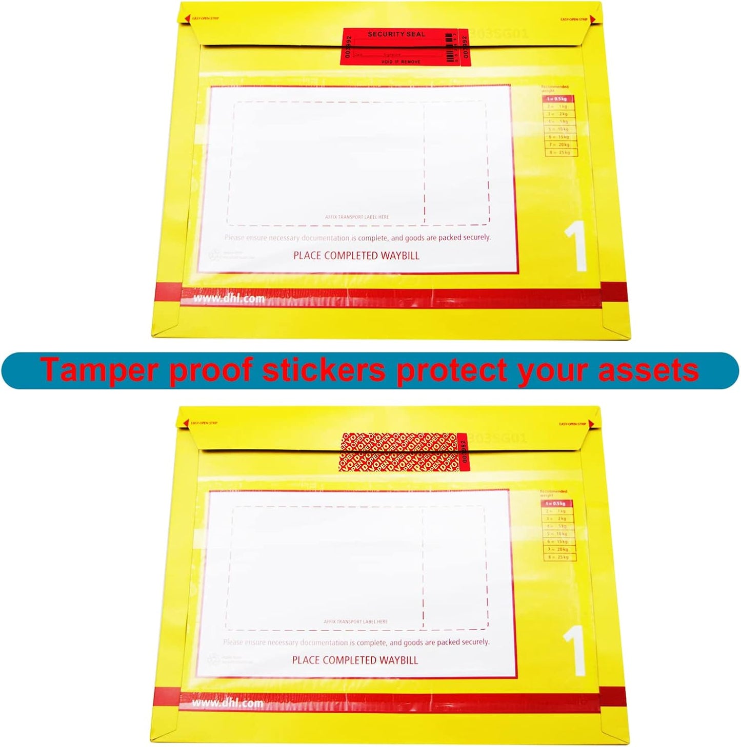 Security Warranty Void Stickers 100% Total Transfer Tamper Evident Proof Labels Triple Serial Numbers Seal Sticker Large 35x120 mm(50PCS,red)