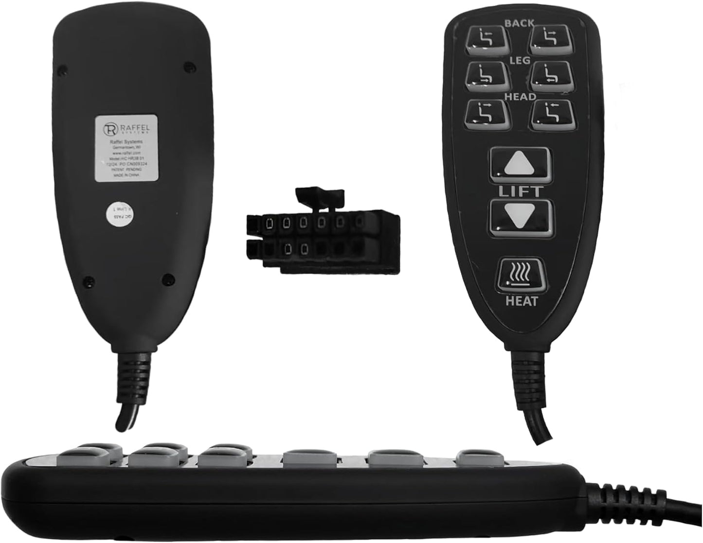 Recliner Remote Replacement Lift Chair for Raffel Systems HC HR3B 01 Hand Control with 9 Buttons and Junction Box Combo Replacement