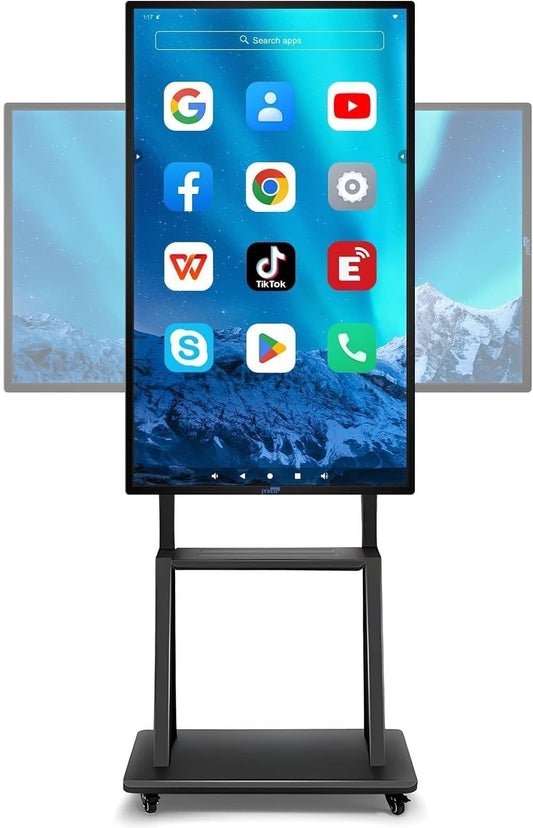 49" 1080P Interactive Smart Board for Classrooms & Office | Wireless Teaching Whiteboard with Touchscreen Android 12, Multi-Device Sharing | Safety-Rated (Board Only)