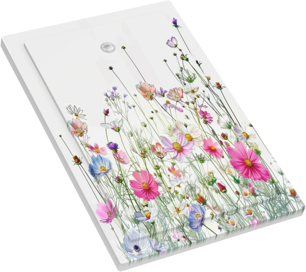 Light Switch Cover Plate Boho Colorful Flowering Plant Wild Flower 1 Gang No Device Blank Electrical Wall Plates Faceplate Decorative Switch Plate For Bed Room Living Room Decor
