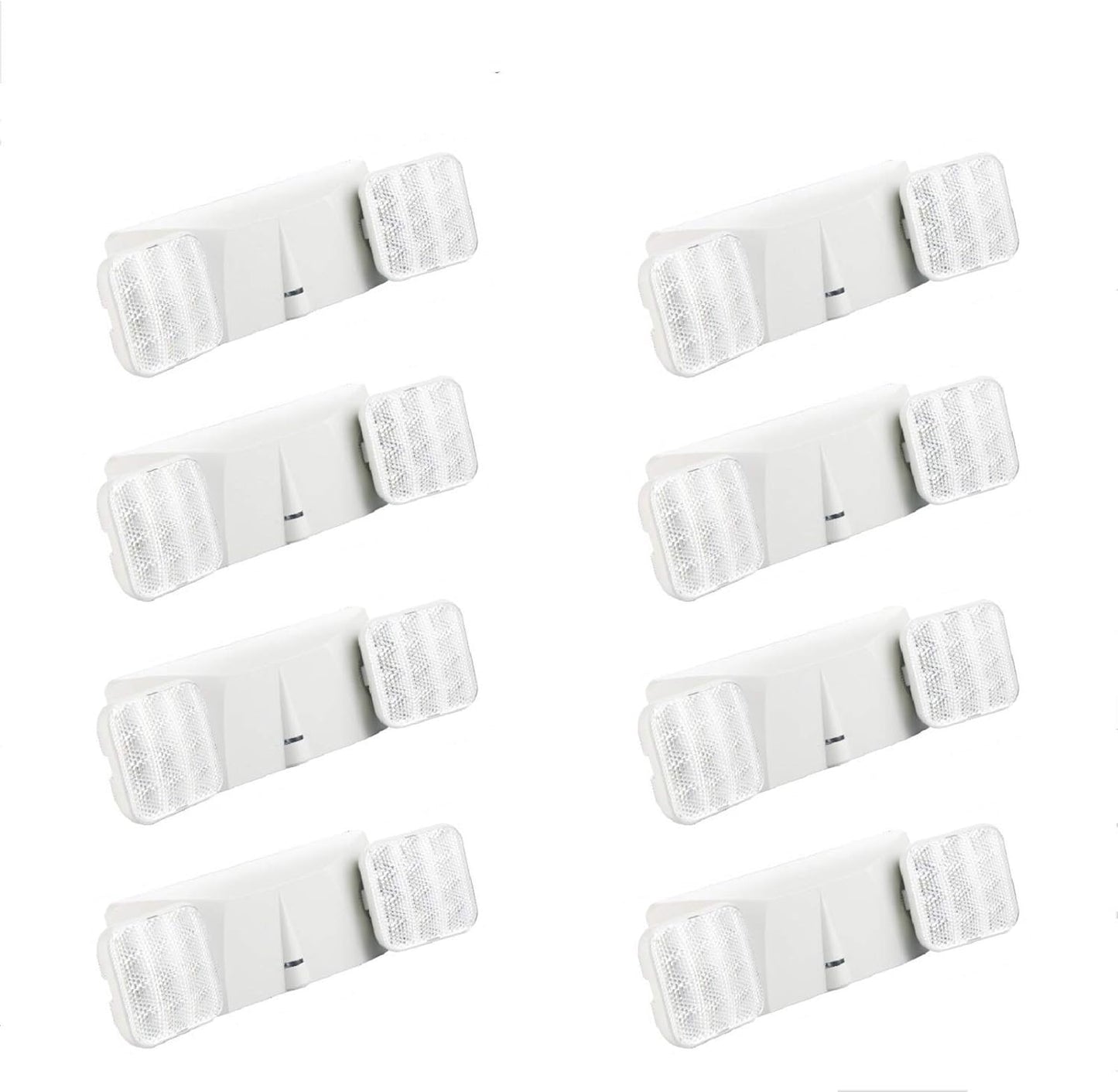 SPECTSUN 8 Pack LED Exit Emergency Light Combo with Battery Backup-US Standard Commercial Corded Emergency Exit Sign Lights for Home Power Failure,UL 924 Certified,Emergency Flash Lights