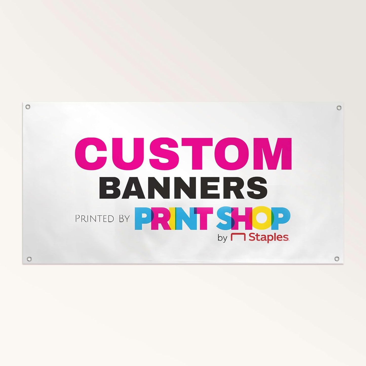 Staples Custom Scrim Vinyl Banner - 48W" x 24L" Quote Banner with 4 Grommets - Durable Outdoor Sign for Events, Promotions, and Business Advertising (Dark)