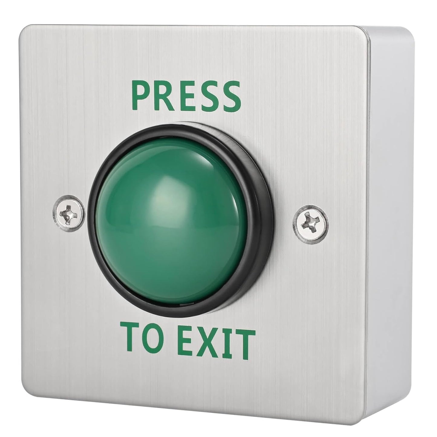 Push to Exit Button for Door Access Control Big Press Button IP68 Waterproof 304 Stainless Steel Shell with Back Mounted Box NO/COM Output