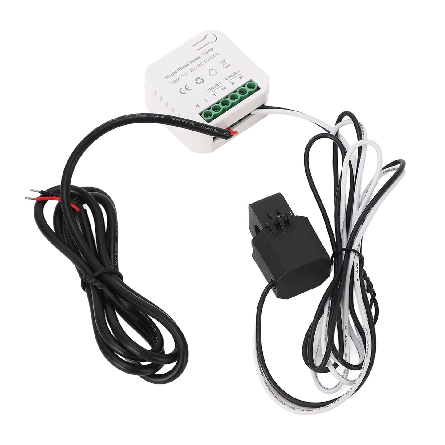 Smart Energy Monitor, Bidirectional Solar PV Grid Power Meter with 80A CT Clamp Sensor, for, Real Time Voltage Current Power Factor Monitoring