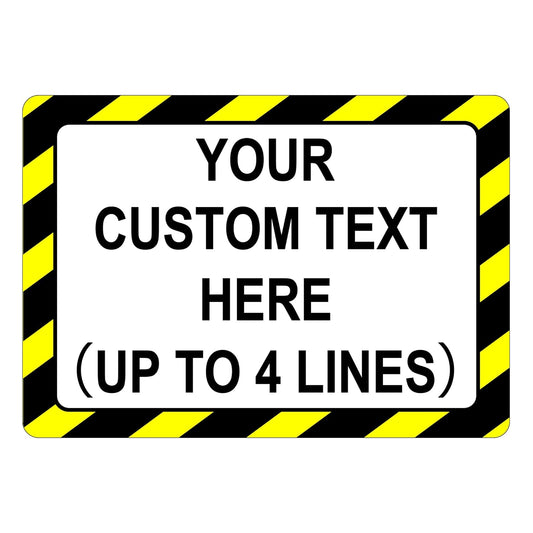 Custom Sign Outdoor Metal, Personalized Metal Sign for Parking, Gate, Delivery, Garage, Weatherproof Customized Signs for Outside, Make Your Own Signs Custom(18x12 Inches, Border)