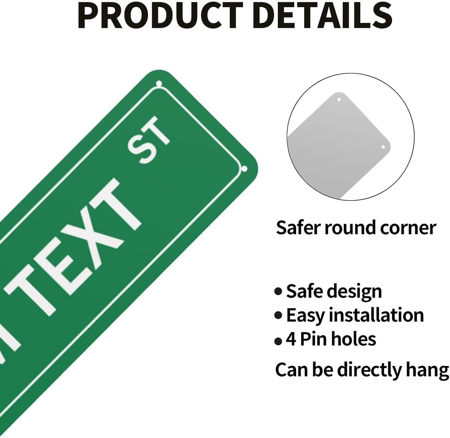 Custom Street Sign Left or Right Arrow, Double Sided/Reflective Option, 24''x6'', Personalized Road Address Large Metal Sign, Customize for Business, Office, Outdoor, Home, Delivery