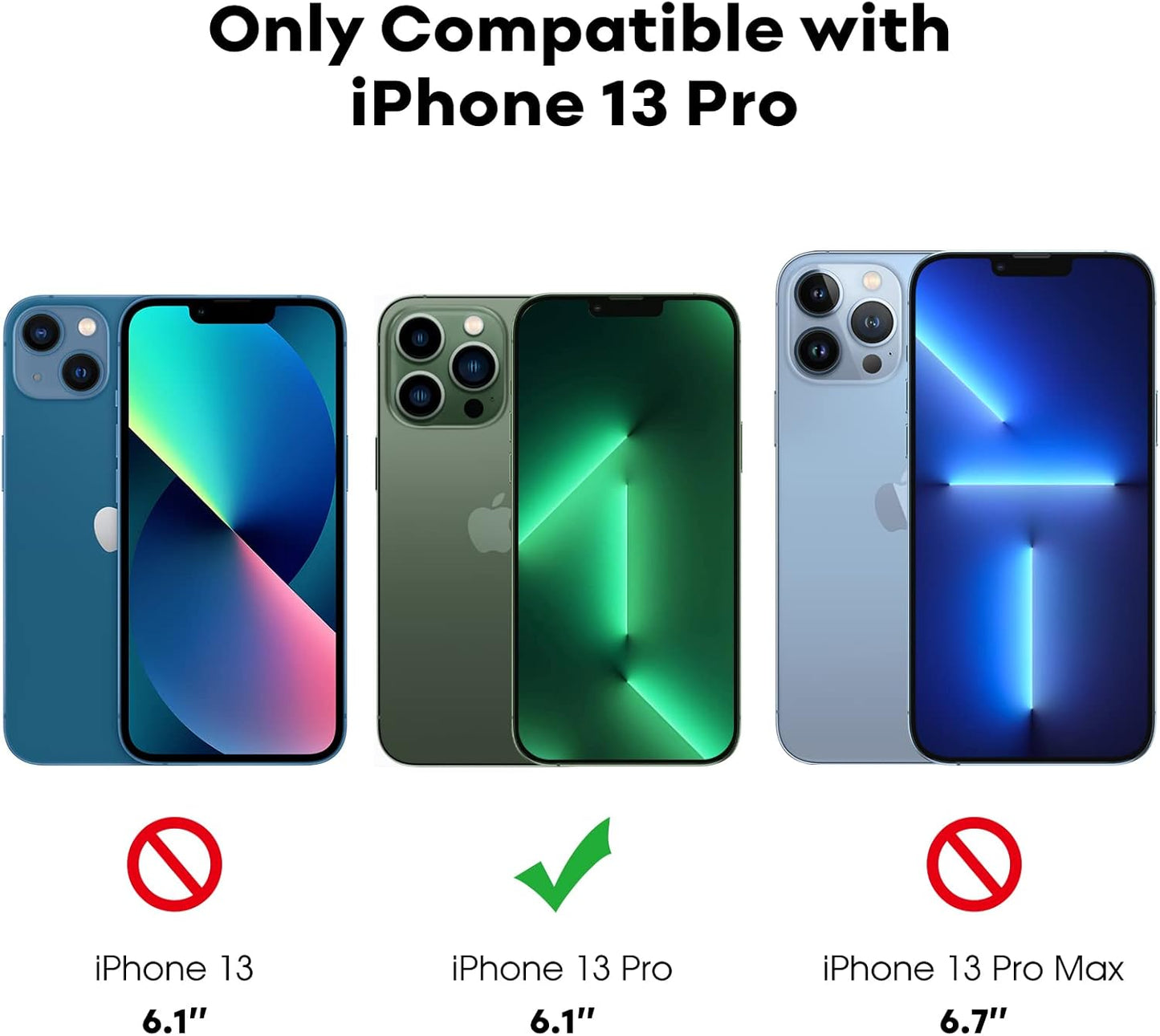 JETech Privacy Screen Protector for iPhone 13 Pro 6.1-Inch with Camera Lens Protector, Anti-Spy Tempered Glass Film, Easy Installation Tool, 2-Pack Each