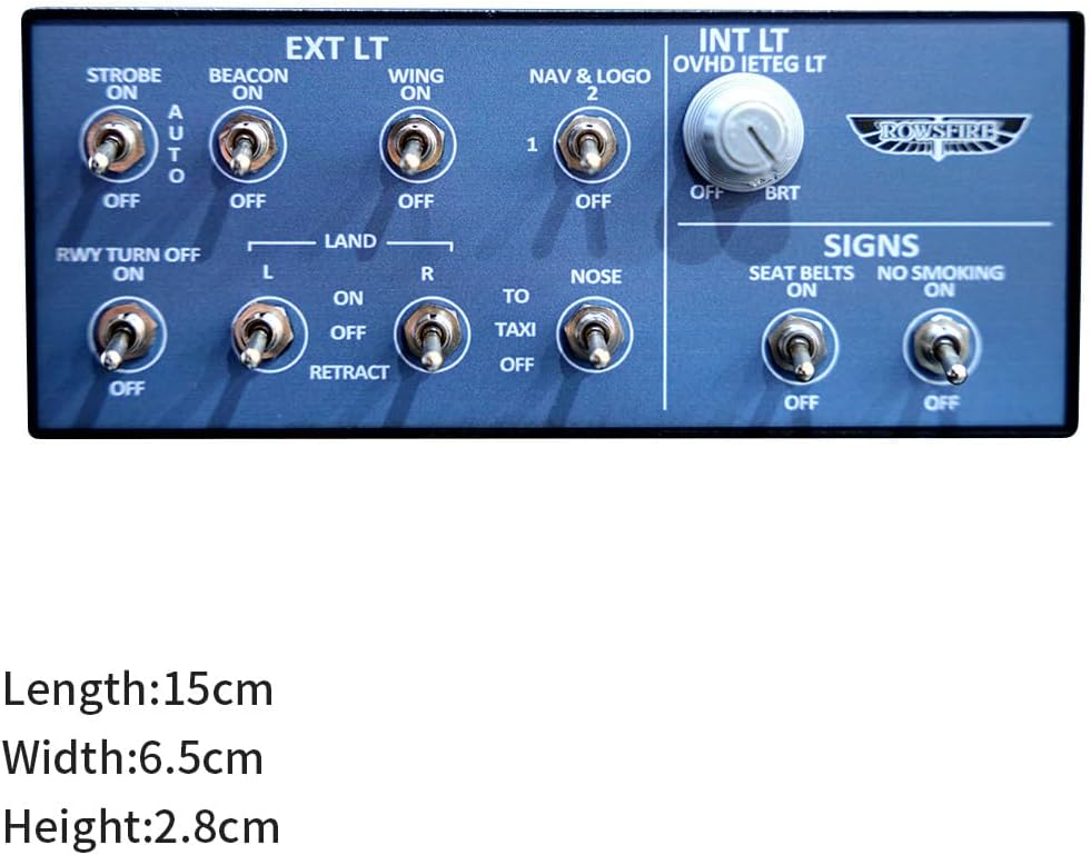 Rowsfire A101 V3.0 Mini Light Backlit Overhead Panel for MSFS 2020/2024, Compatible with FBW, Inibuilds & PMDG | Metal Housing Windows Home Cockpit for A32x Flight Simulator