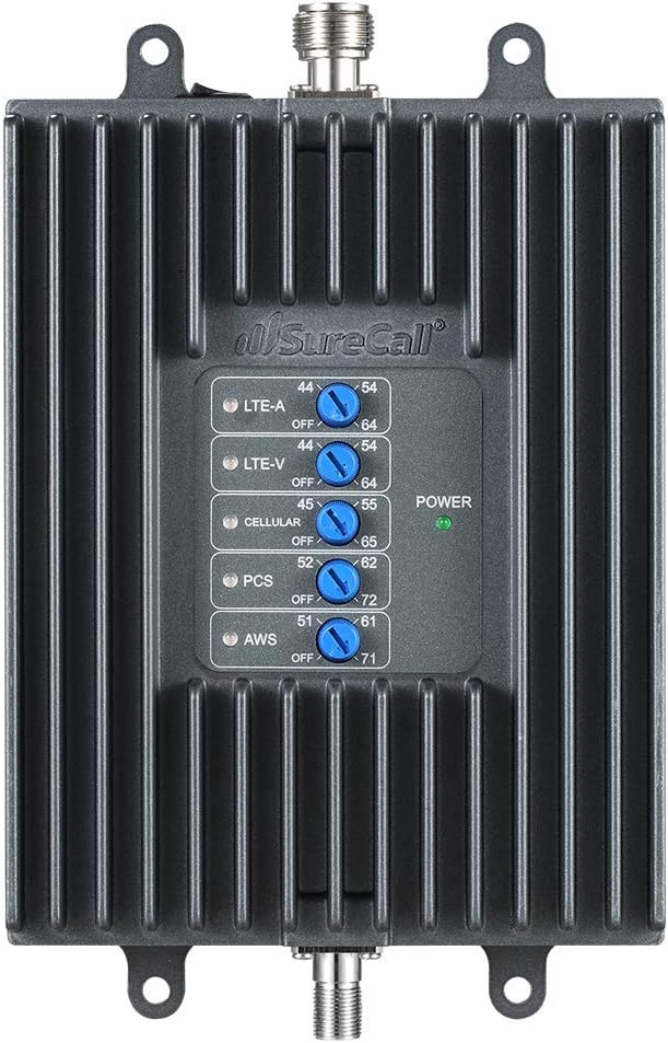 SureCall Fusion4Home Max | Most Powerful 5G/4G Cell Phone Signal Booster for Home | Best- in-Class Extended Range Technology | All-Carrier Verizon AT&T T-Mobile US Cellular | FCC Certified USA Company